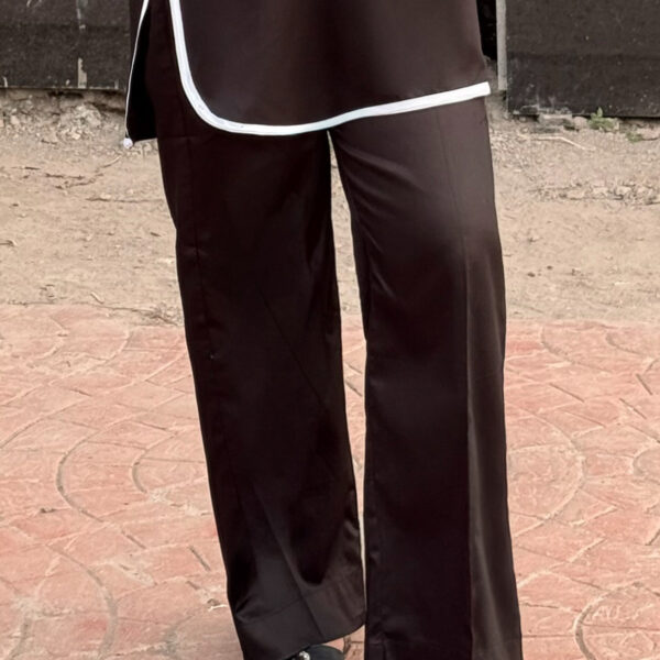Black straight fit pants